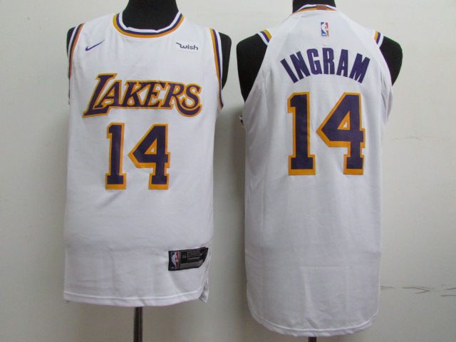 Men Los Angeles Lakers 14 Ingram White Nike Game NBA Jerseys